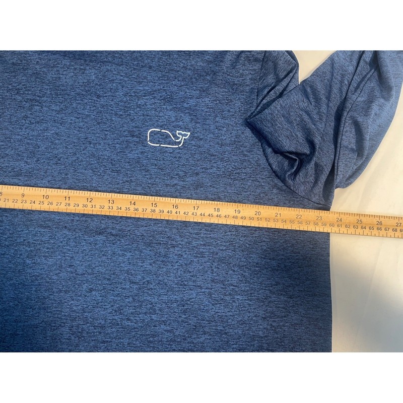 Vineyard Vines Performance Long Sleeve Shirt Men's Blue Whale Logo Size L gallery
