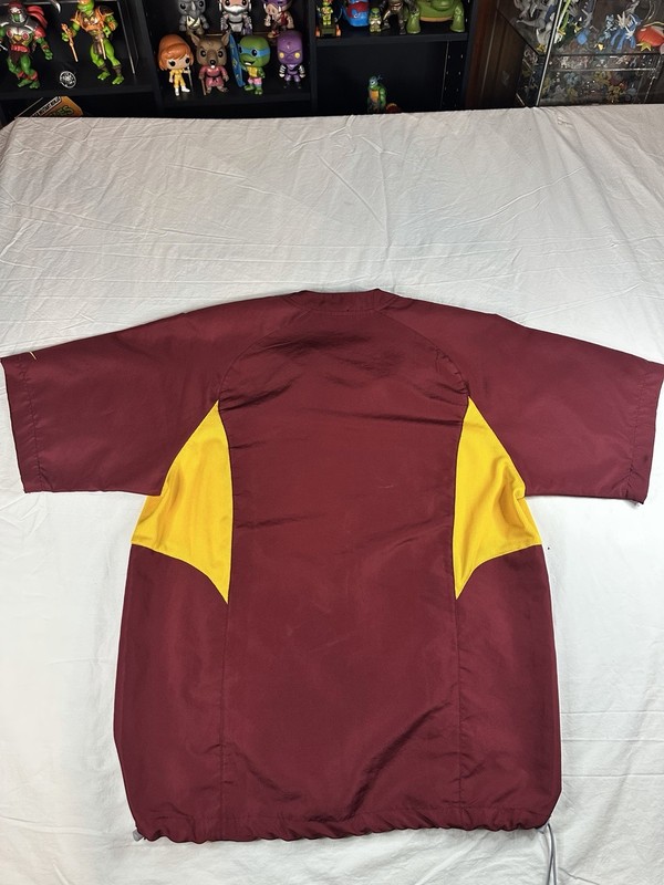🏈 Nike Team USC Trojans Pullover Windbreaker Jacket Red Gold Size S gallery