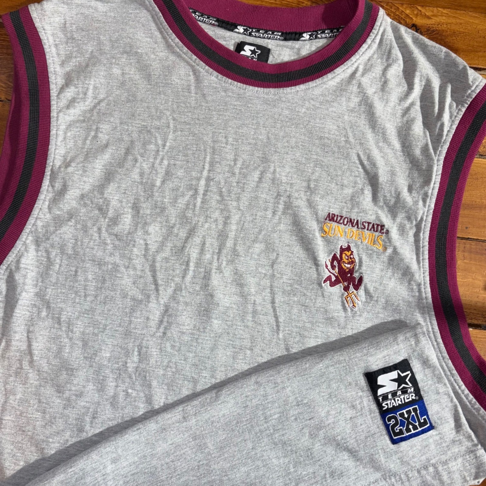 Vintage Starter Arizona State Sun Devils Tank Top Shirt Mens 2XL Sleeveless NCAA gallery