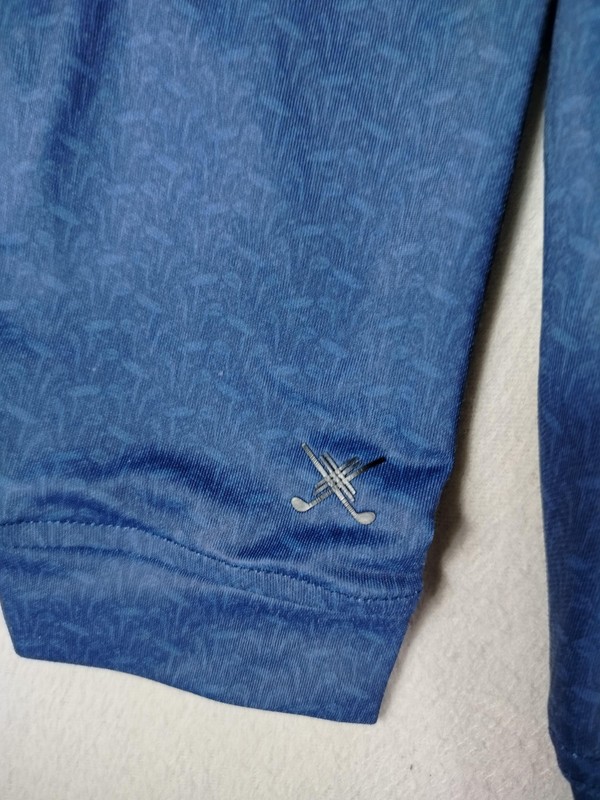 Kenneth Cole Golf Pullover Mens Small Blue 1/4 Zip Geometric Stretch Long Sleeve gallery