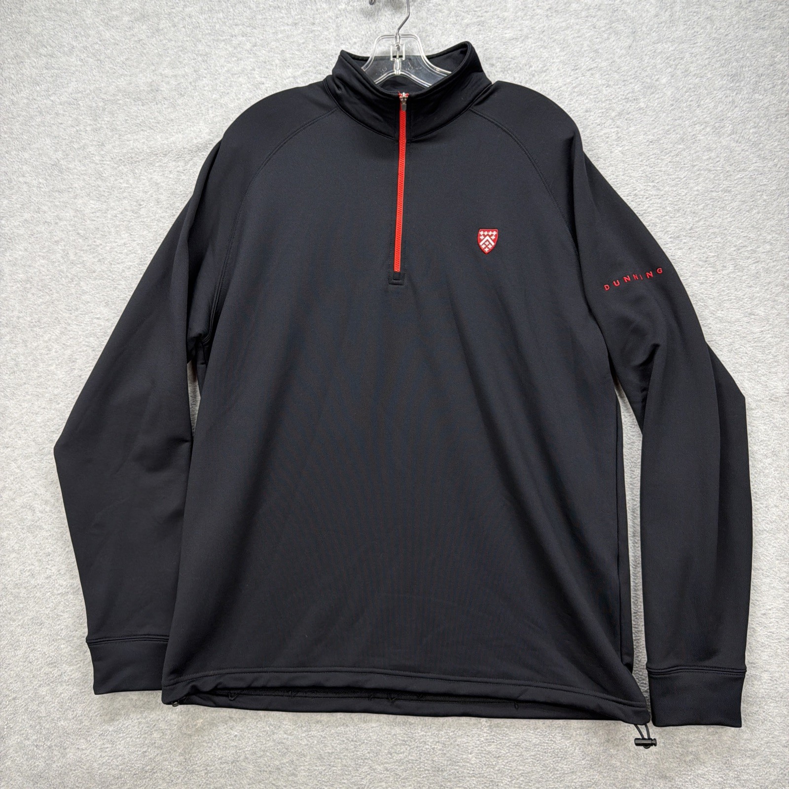 Berkeley College Dunning Golf 1/4 Zip Pullover Mens Lathe Black Golf Performance gallery