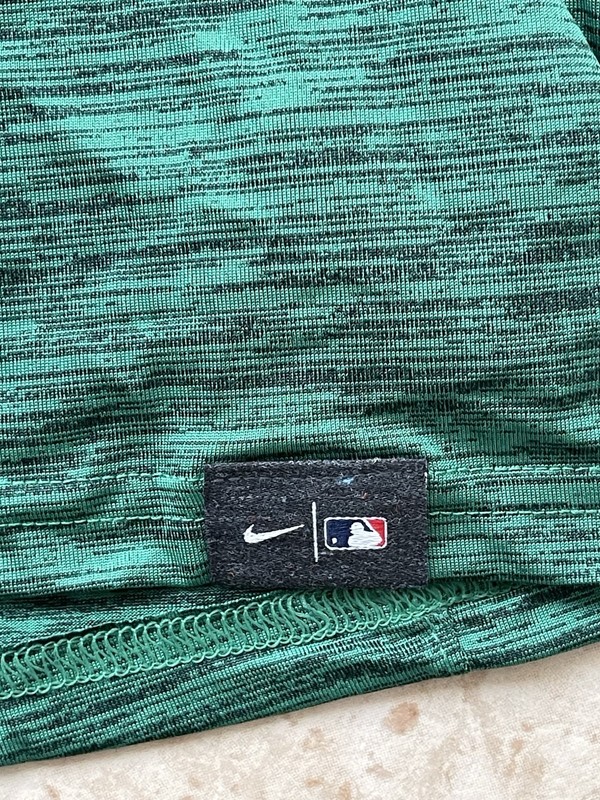 Nike Baseball Mens Short Sleeve Green Large T-Shirt Oakland Athletics Ball MLB gallery