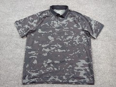 Under Armour Shirt Mens Large Black Gray Iso Chill Polo Short Sleeve