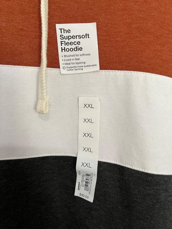 NWTs Sonoma Super Soft Fleece Hoodie Men's Size XXL. gallery