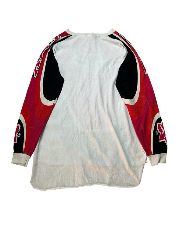 Vintage Fox Racing HC Motocross Jersey Red Black Long Sleeve Cotton Size Large gallery