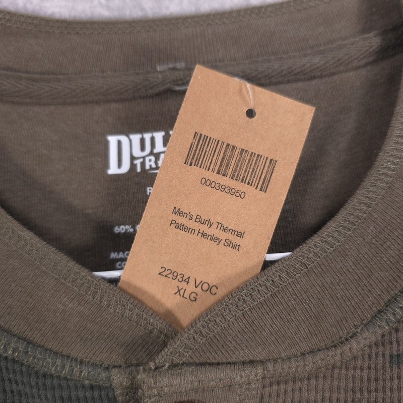 Duluth Trading Camo Burley Thermal Waffle Knit Casual Henley Shirt Mens XL gallery