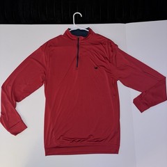 Men’s Large Southern Marsh FieldTec Red 1/4 Zip Long Sleeve Activewear Pullover