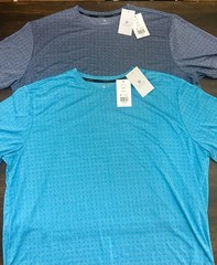 Zelos Mens Nay Teal Blue Crew Neck Performance T-shirt Size XLT NWT