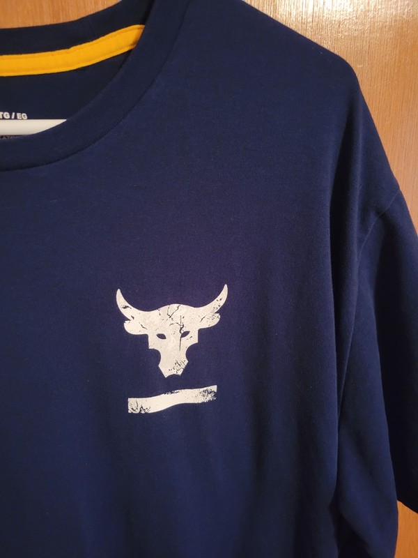 Under Armour Project Rock Men's T-Shirt Navy Blue Size XL gallery