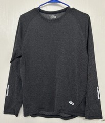 Men’s MTA Sport Activewear Dark Blue Crew Neck Long Sleeve Athletic Shirt Size M