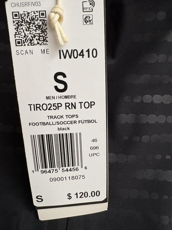 NEW Adidas Tiro 25 Pro Rain Top Sports Jacket Training Top AsiaFit SMALL IW0410 gallery