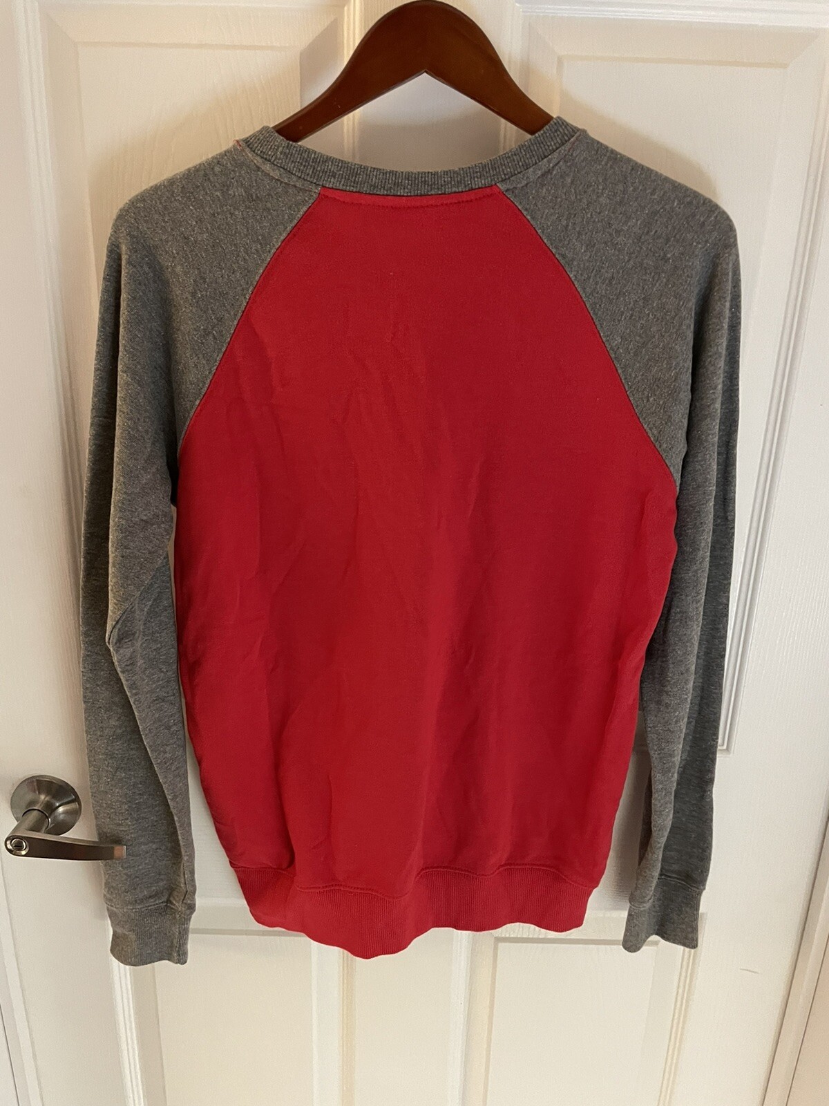 Fila Men's Medium Lightweight Baseball Style Sweatshirt. EUC Red And Gray gallery