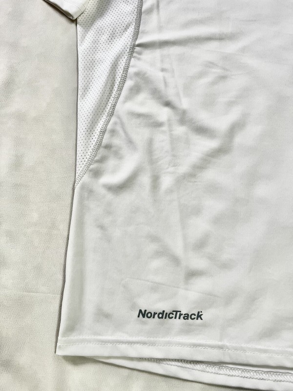 NordicTrack Men’s Short Sleeve Performance Stretch T-Shirt Color White Size M gallery