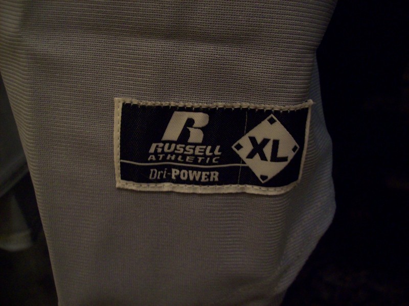 Russell Dri- Power Sleeveless Grey Baseball Shirt XL New with Tags Button Front gallery