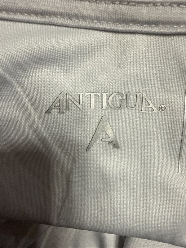 Antigua Men's Quarter 1/4 Zip Long Sleeve Pullover Shirt Grey XL gallery