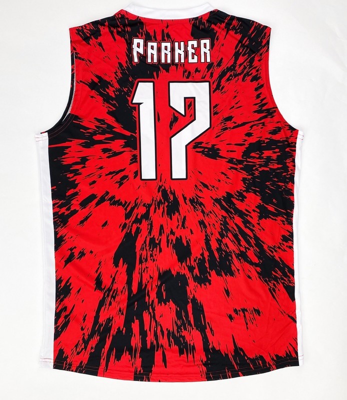 Ridgemont Wolves Basketball Practice Jersey Men's Large Red Black gallery