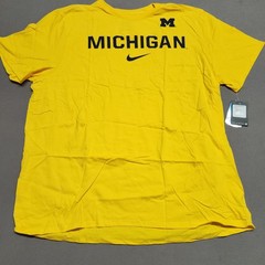 Nike Michigan Wolverines The Nike Tee 3Xl Athletic Cotton Yellow Amarillo 165