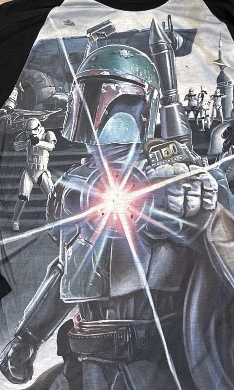 2015 Star Wars Performance Tee Boba Fett Long Sleeve T-Shirt Size Medium gallery