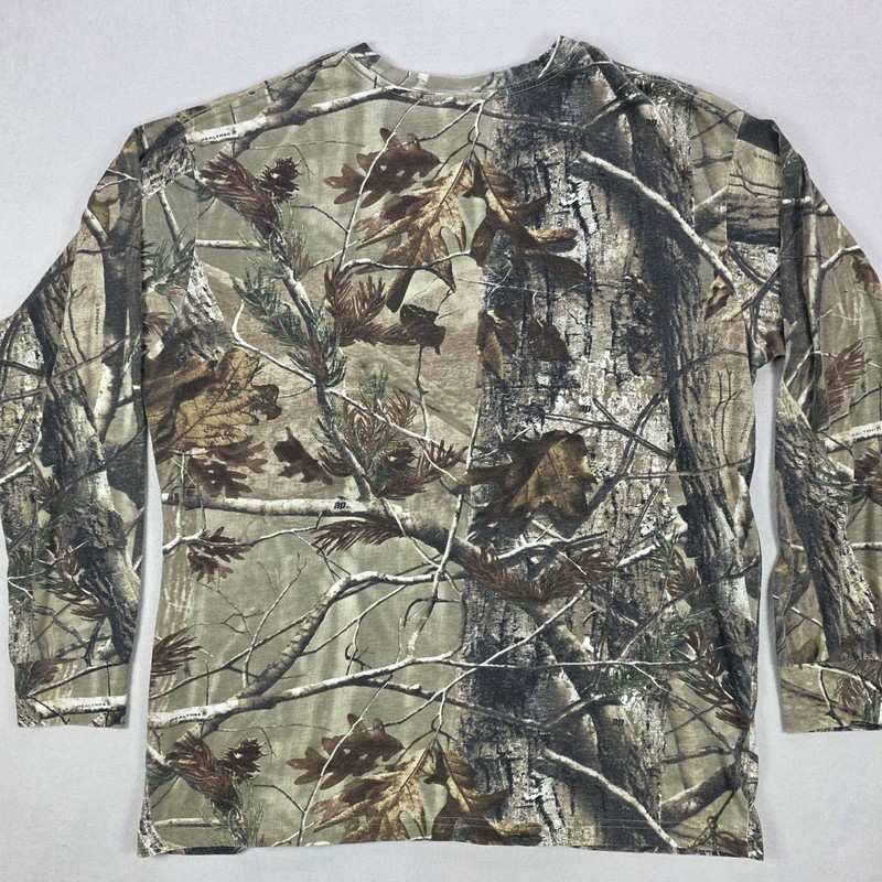 Realtree AP Camouflage Men's Shirt XL Longsleeve Logo Faded Hunting Outdoors gallery