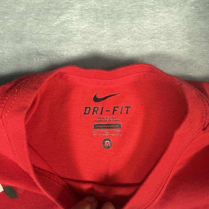Nike Roger Federer Tennis Trophy T Shirt Mens M Slim Dri Fit Athletic Red gallery