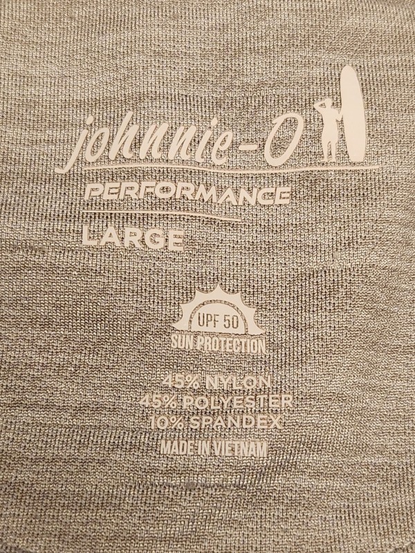 JOHNNIE-O Performance 1/4 Zip Pullover Gray Heathered Large Grand Geneva gallery