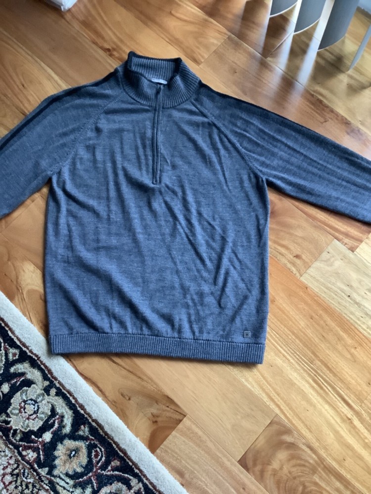 Smartwool Merino Blend 1/4 Zip Pullover Sweater Men's Gray Long Sleeve sz Xl