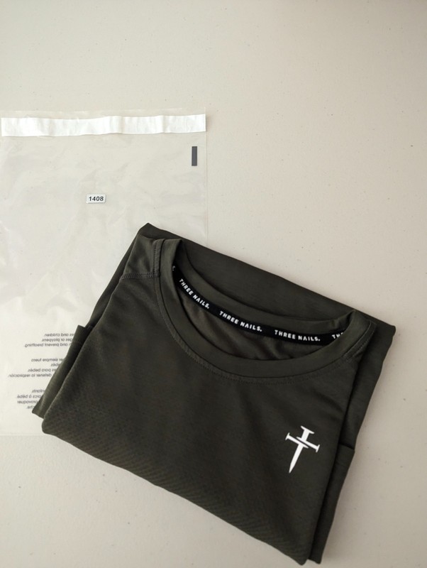 Three Nails Men's Performance S/S T-Shirt Size M / L Green Christian Activewear gallery