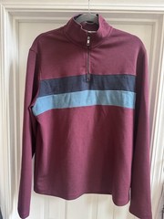 High-end brand Ted Baker 1/4 Zip Pullover Mock Neck Long Sleeve