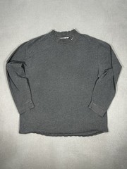 Nike Mock Neck Long Sleeve Shirt Mens XL Gray Swoosh Collar Cotton Stretch