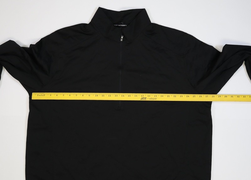 Port Authority Pullover Mens 3XL Black Quarter Zip Mock Neck Long Sleeve gallery