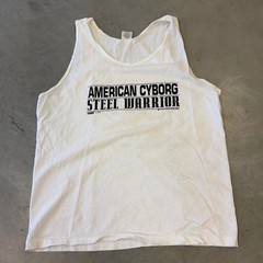 Vintage 90s American cyborg steel warrior promo movie tank top