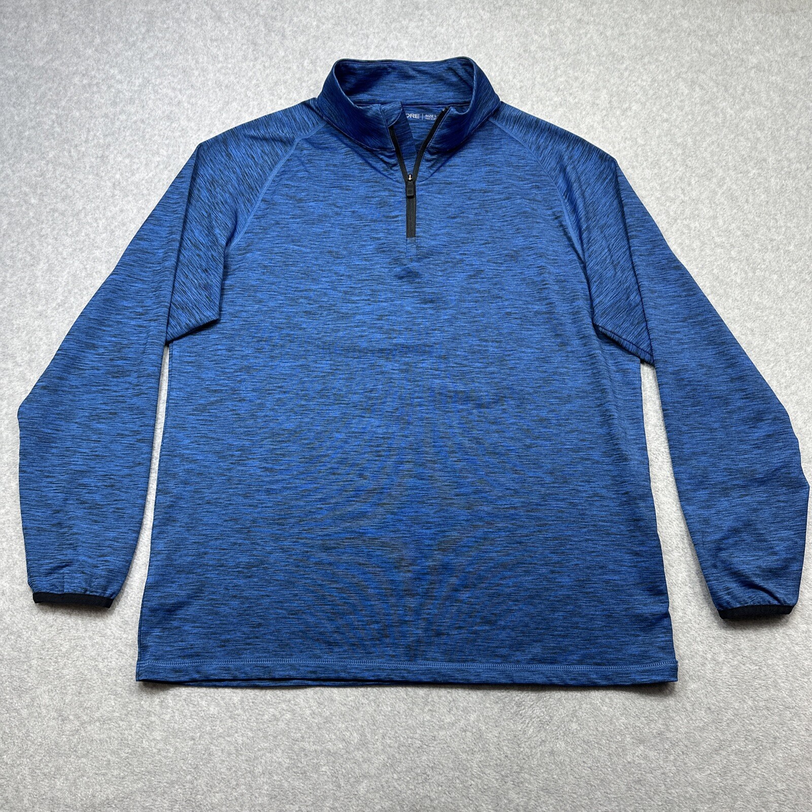 GFore Pullover Large Heather Blue Twilight Performance Stretch 1/4 Zip Golf gallery