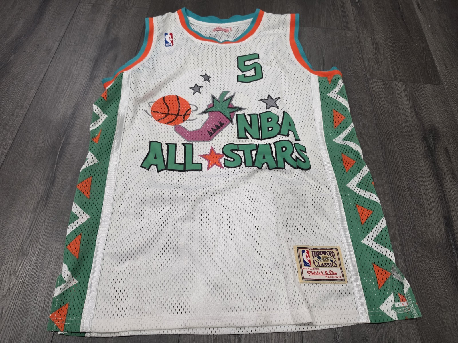 Mitchell & Ness NBA 1996 All Star Jersey Size 50 White Jason Kidd #5 gallery