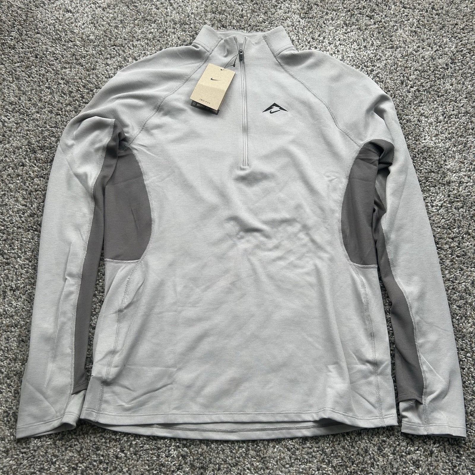 Nike Trail Dri-Fit 1/2 Zip Men's Running Long Sleeve Top Gray Medium FV9994-009 gallery
