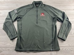 KUIU Pullover Mens Dark Grey 1/4 Zip Fabric Wicking Fleece “Zach Wermers Constr”