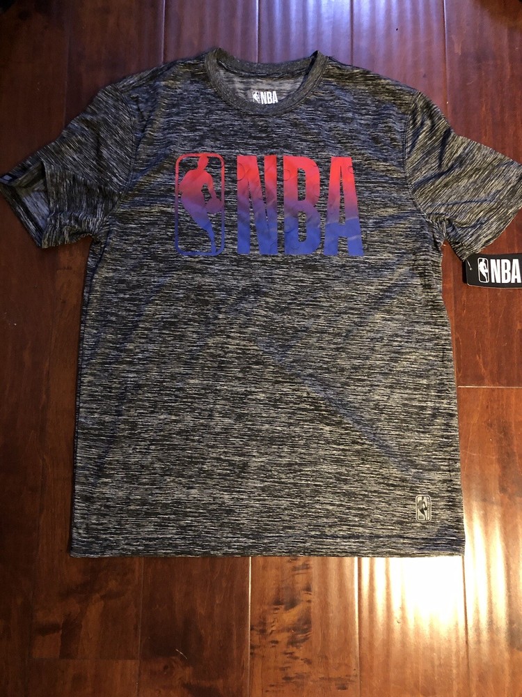 NBA Men's Size Large Performance T-Shirt Short Sleeve Front & Back Graphic Large