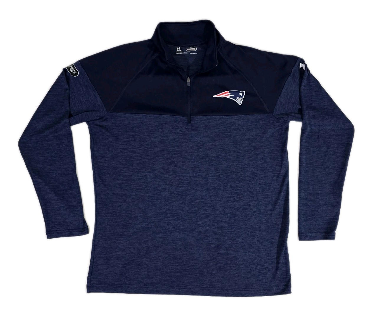 Under Armour NEW ENGLAND PATRIOTS Combine Authentic Shirt 1/4 Zip Long Sleeve M gallery