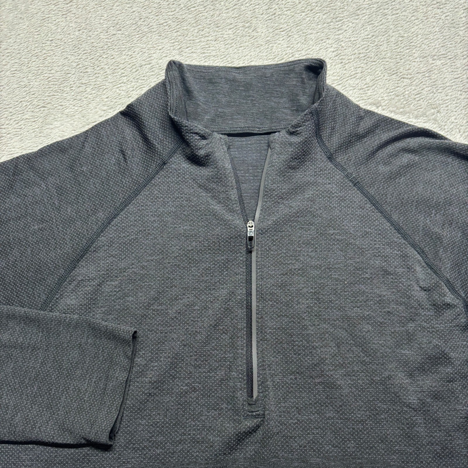 Lululemon Running Shirt Metal Vent Tech Midweight Half Zip Pullover Mens L Gray gallery