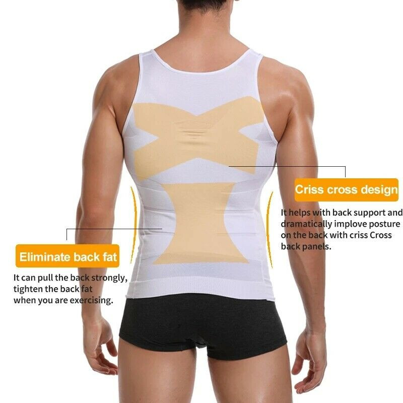 Men Body Shaper Slimming Shirt Compression Vest Elastic Sculpting Slim Shapewear gallery