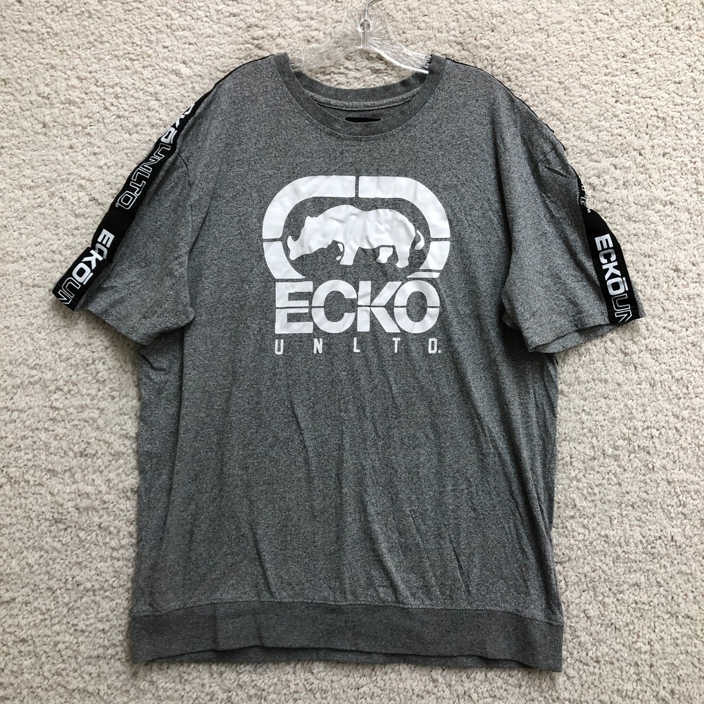 Ecko Unltd Shirt 2XLT Adult Tall Gray Graphic Logo Short Sleeve Casual Tee Mens
