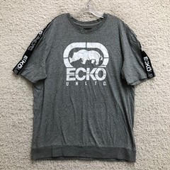 Ecko Unltd Shirt 2XLT Adult Tall Gray Graphic Logo Short Sleeve Casual Tee Mens