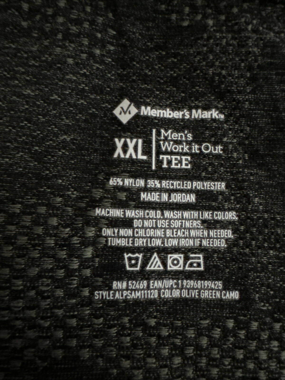 Member's Mark Men's Work It Out Moisture Wicking Tee Black 2XL gallery