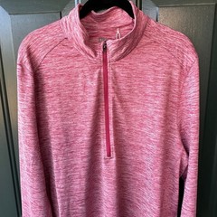 NWT Graham Luxe Mens Port Red Performance Quarter Zip Pullover Shirt Medium