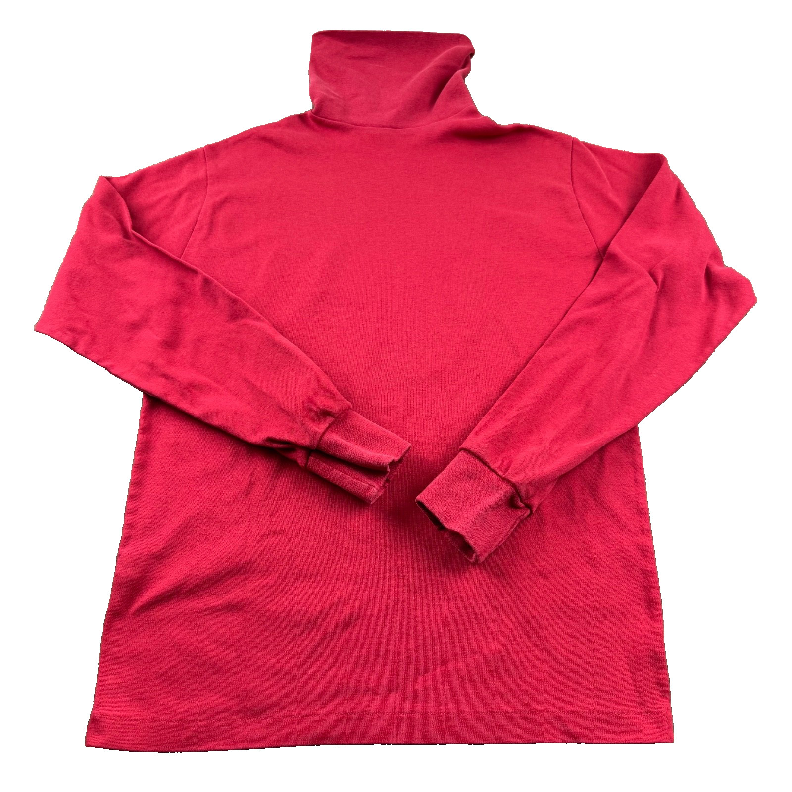 Vintage Skyr Skiwear Men's Med Turtleneck Sweater Red Cotton Made In U.S.A Read gallery