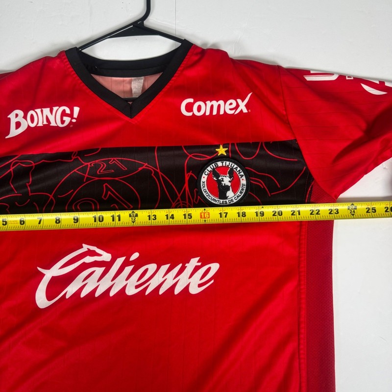Club Tijuana Xoloitzcuintles Soccer Jersey Mens M Red Black Liga MX Xolos gallery