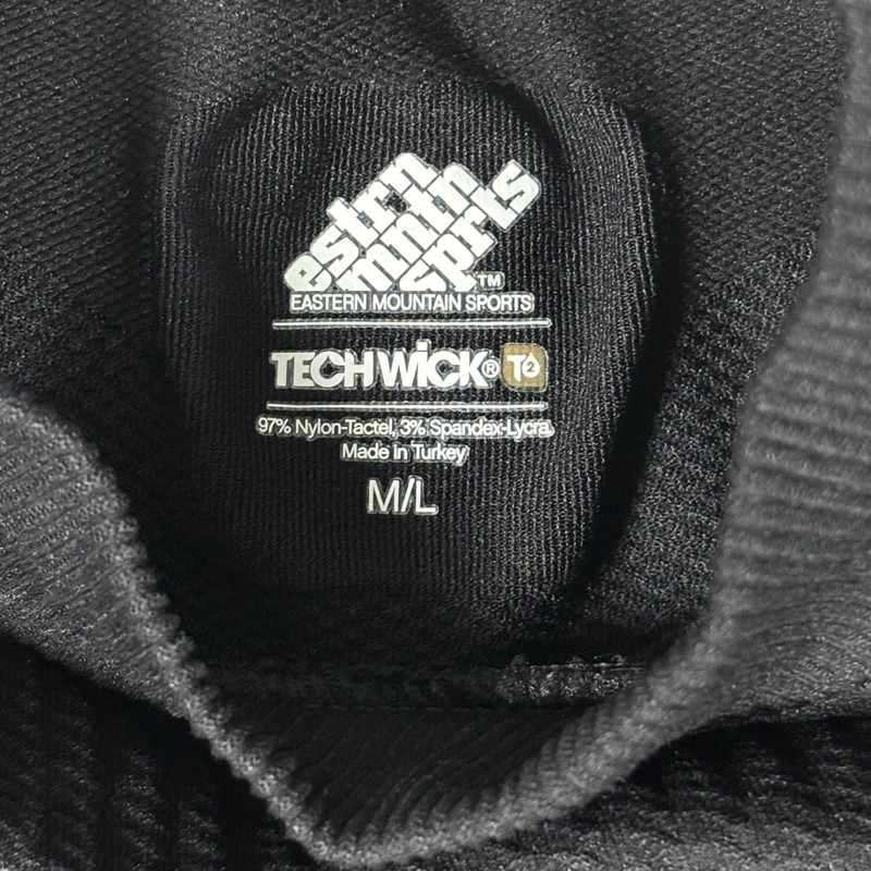 TECHWICK Eastern Mountain Sports Baselayer Long Sleeve Mock Neck Top M L Black gallery