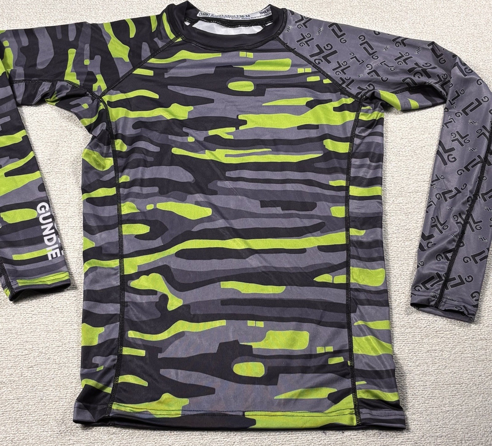 Lon Gundie Athletic Long Sleeve Moisture Wicking Quik Dri Activewear Shirt Men M gallery