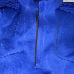 Under Armour Blue Men’s 1/4 Zip Solid Activewear Top Logo Zipper Sports Regular