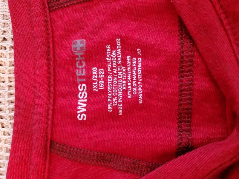 NICE Swiss Tech Long Sleeve Lightweight Red Poly Blend Athletic Shirt 2XL gallery