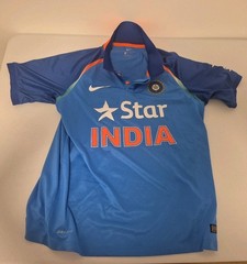 Nike Dri-Fit Star India Cricket Jersey Men Size Large L Shirt Team Blue